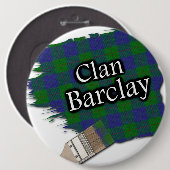 Clan Barclay Tartan Paint Brush Button (Vorne & Hinten)