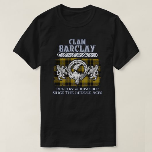 Clan Barclay Wappen Schottischer Klan Schottischer T-Shirt (Design vorne)