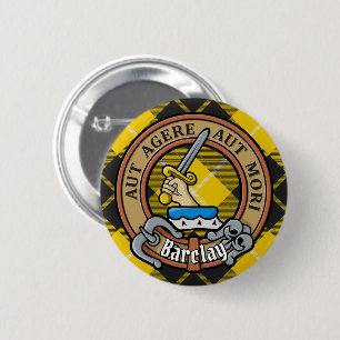 Clan Barclay-Wappen über Dress-Tartan Button