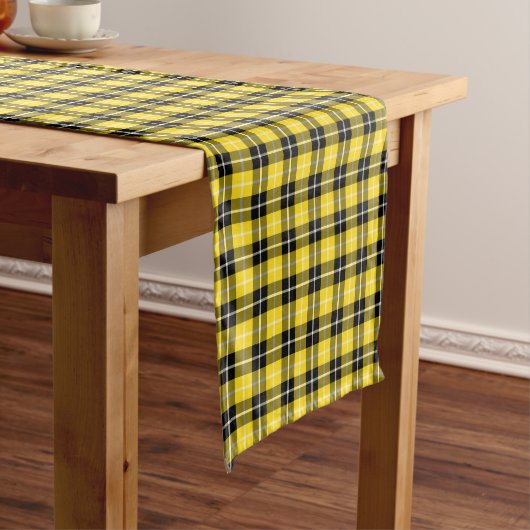 Clan Barclay Yellow und Black Scottish Tartan Kurzer Tischläufer (Beispiel)
