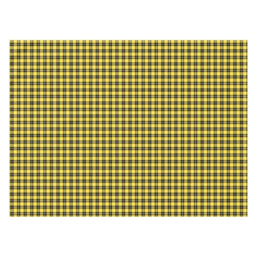 Clan Barclay Yellow und Black Scottish Tartan Tischdecke (Vorderseite (Horizontal))