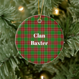 Clan Baxter Modern Tartan Keramik Ornament