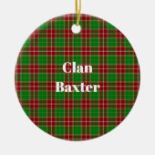Clan Baxter Modern Tartan Keramik Ornament (Vorne)