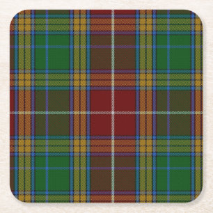Clan Baxter Plaid Papier Untersetzer