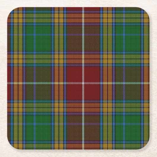 Clan Baxter Plaid Papier Untersetzer (Vorderseite)