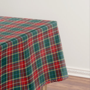 Clan Baxter Tartan Forest Green und Red Kariert Tischdecke