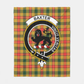 Clan Baxter Tartan Kariert Fleecedecke (Vorderseite)