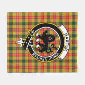 Clan Baxter Tartan Kariert Fleecedecke (Vorderseite (Horizontal))