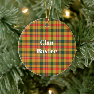 Clan Baxter Tartan Keramik Ornament