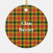 Clan Baxter Tartan Keramik Ornament (Vorne)