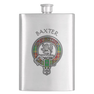 Clan Baxter Wappen & Tartan Flachmann