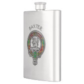 Clan Baxter Wappen & Tartan Flachmann (Links)