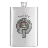 Clan Baxter Wappen & Tartan Flask Flachmann (Vorderseite)