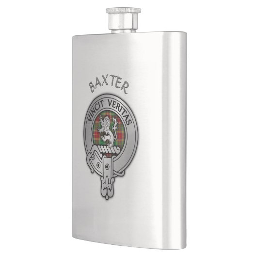Clan Baxter Wappen & Tartan Flask Flachmann (Links)