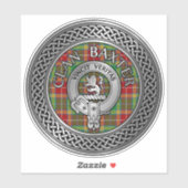 Clan Baxter Wappen & Tartan Knot Aufkleber (Blatt)