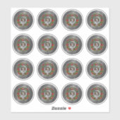 Clan Baxter Wappen & Tartan Knot Aufkleber (Blatt)