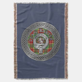 Clan Baxter Wappen & Tartan Knot Decke (Vorderseite Vertikal)