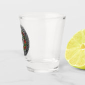 Clan Baxter Wappen & Tartan Knot Schnapsglas (Rechts)