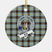 Clan Bell Abzeichen Tartan Kariert Keramik Ornament (Vorne)