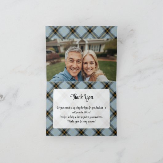 Clan Bell Crest over Tartan Einladung (Innenseite)