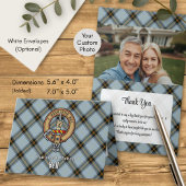 Clan Bell Crest over Tartan Einladung