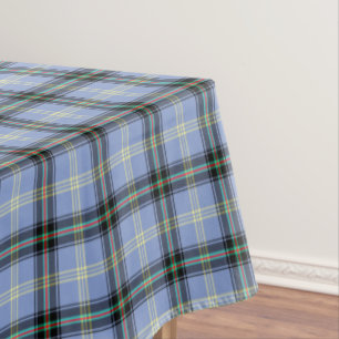 Clan Bell hellblauer und schwarzer schottischer Tischdecke