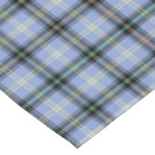 Clan Bell Light Blue und Black Scottish Tartan Tischdecke (Schrägansicht)