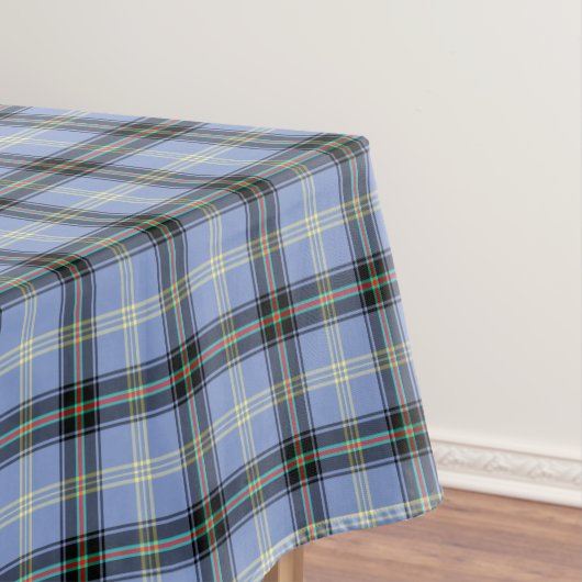 Clan Bell Light Blue und Black Scottish Tartan Tischdecke (Beispiel)