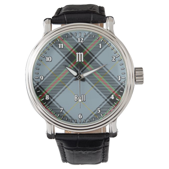 Clan Bell Tartan Armbanduhr (Vorderseite)