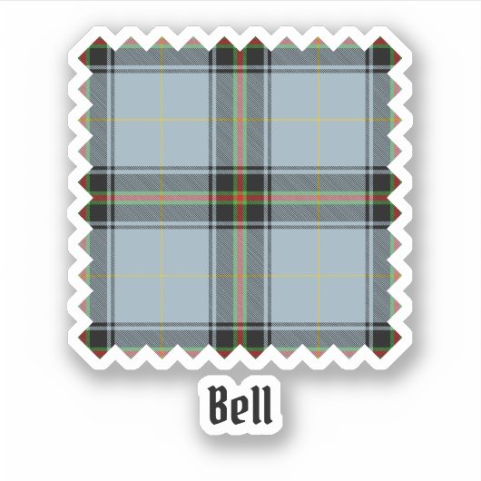 Clan Bell Tartan Aufkleber (Vorderseite)
