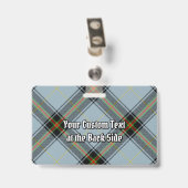 Clan Bell Tartan Ausweis (Rückseite mit Clip)