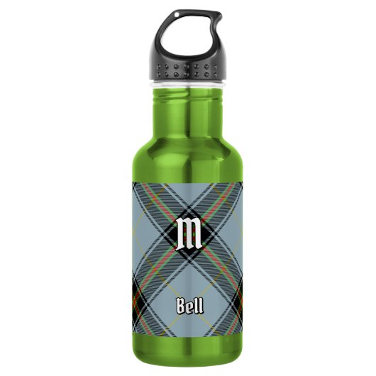 Clan Bell Tartan Edelstahlflasche (Vorderseite)