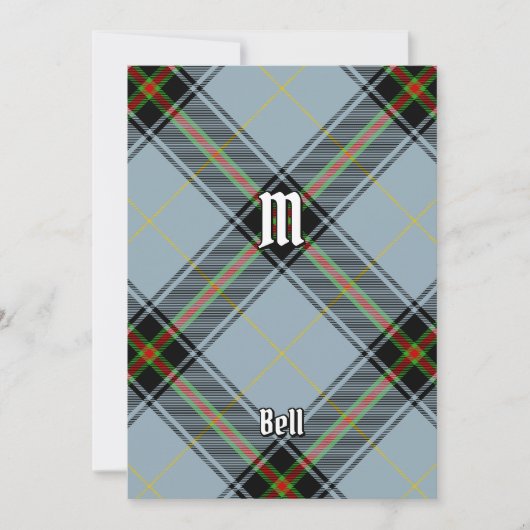 Clan Bell Tartan Einladung (Vorderseite)