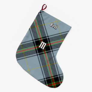 Clan Bell Tartan Großer Weihnachtsstrumpf