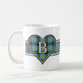 Clan Bell Tartan Herz Kaffeetasse (Links)