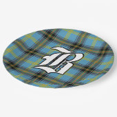 Clan Bell Tartan Kariert Pappteller (Schrägansicht)