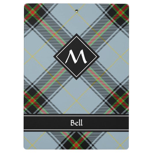 Clan Bell Tartan Klemmbrett (Rückseite)