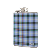 Clan Bell Tartan Monogram Flachmann (Links)
