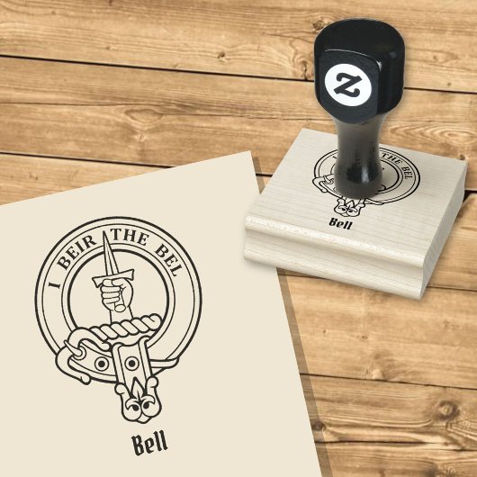 Clan Bell Wappen Rubber Briefmarke Gummistempel