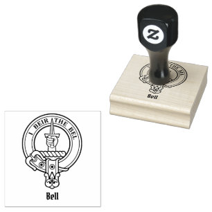 Clan Bell Wappen Rubber Briefmarke Gummistempel