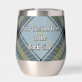 Clan Bell Wappen über Tartan (Rückseite)