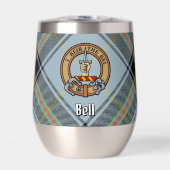 Clan Bell Wappen über Tartan (Vorderseite)