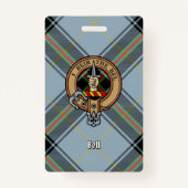 Clan Bell Wappen über Tartan Ausweis (Vorderseite)