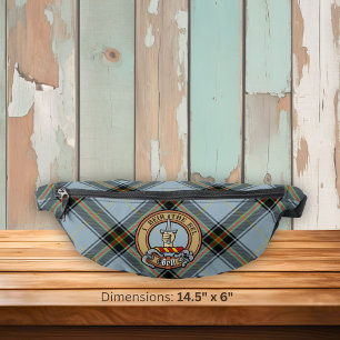 Clan Bell Wappen über Tartan Bauchtasche