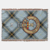 Clan Bell Wappen über Tartan Decke (Vorderseite)