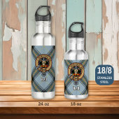 Clan Bell Wappen über Tartan Edelstahlflasche