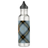 Clan Bell Wappen über Tartan Edelstahlflasche (Rechts)