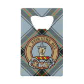 Clan Bell Wappen über Tartan Geldbeutel Flaschenöffner (Vorderseite)
