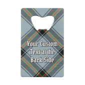 Clan Bell Wappen über Tartan Geldbeutel Flaschenöffner (Rückseite)