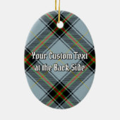Clan Bell Wappen über Tartan Keramik Ornament (Hinten)